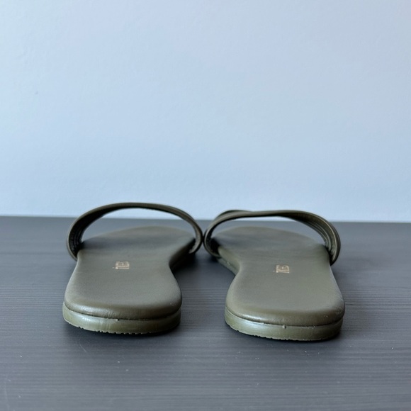 TKEES Size 7 Olive Green Serena Slide Sandals - Picture 6 of 9